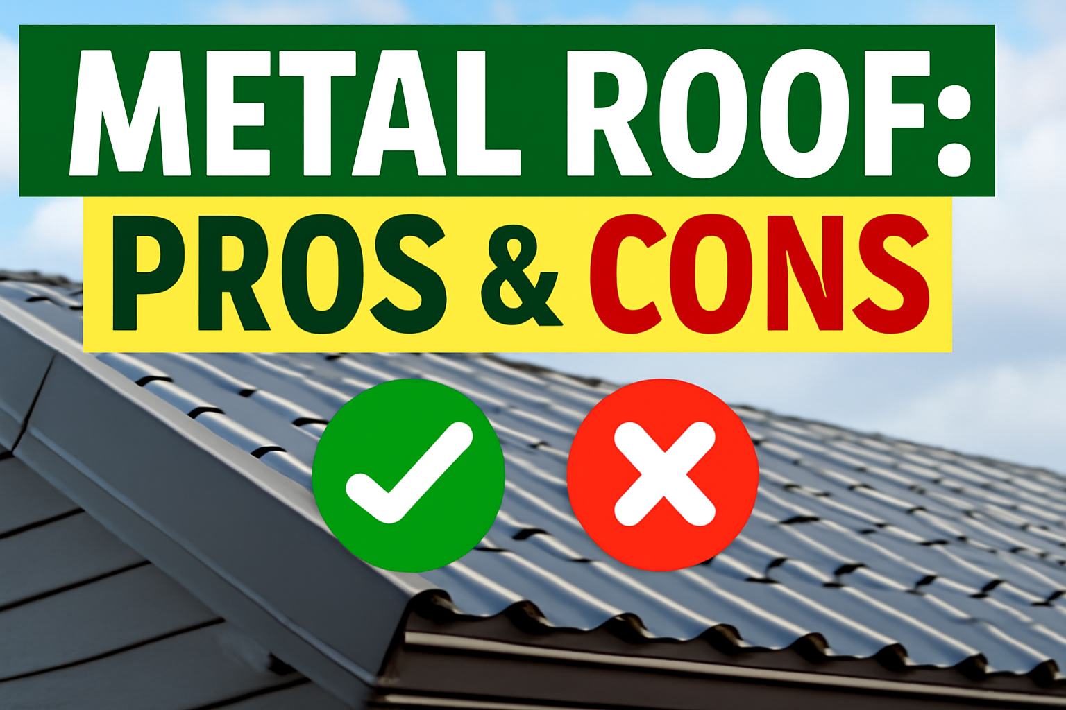 Generate a thumbnail for Metal Roof Pros  Cons-1