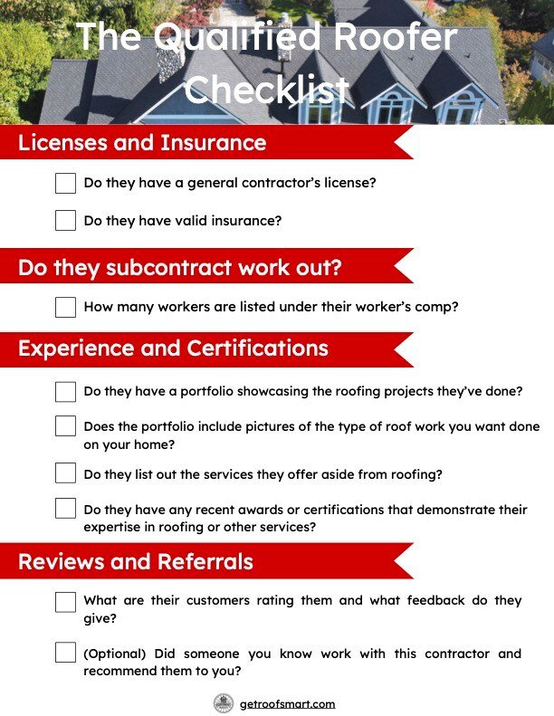 The Qualified Roofer Checklist from RoofSmart