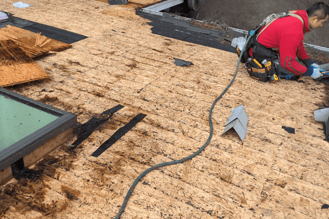 Water-Damaged-Roof-In-Issaquah-Skylight-leak