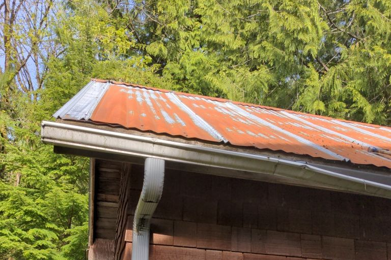 Before Shot Of The Pole Barn Roof