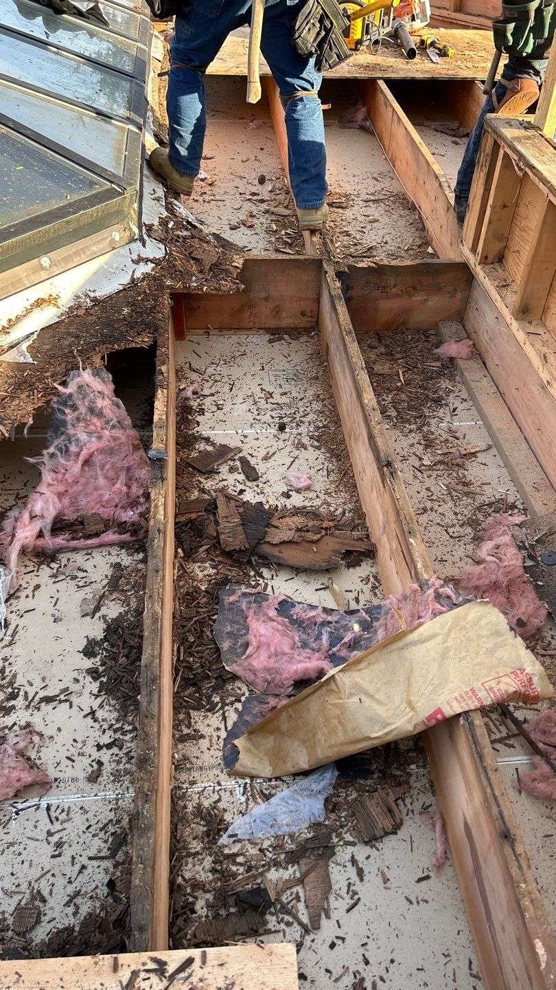 Cleaning Out the Old Insulation