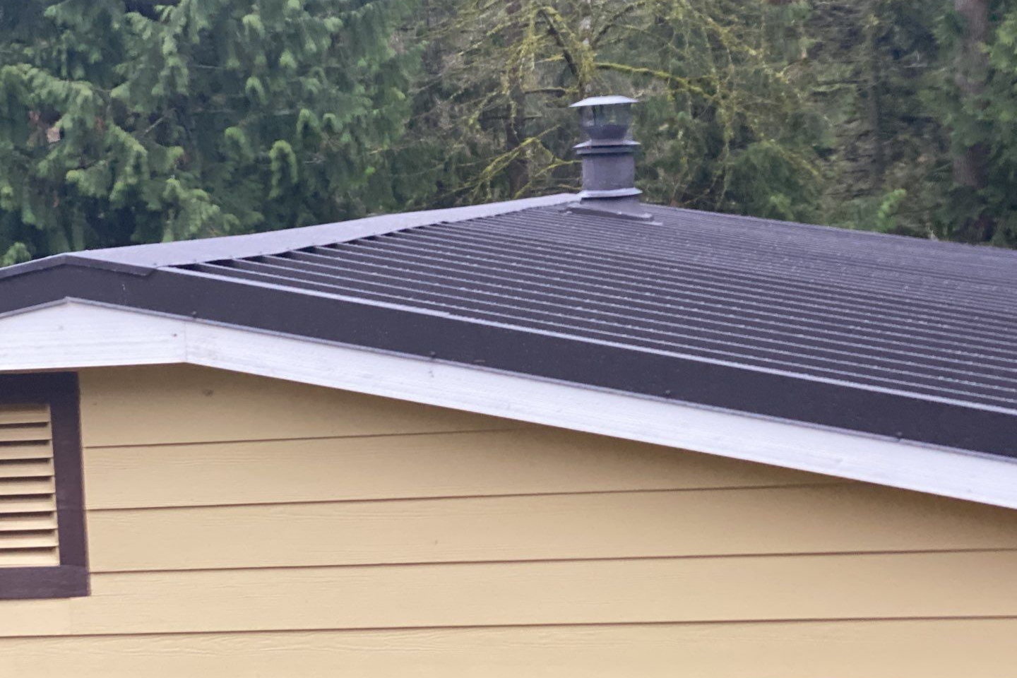 Closeup Of New Metal Roof