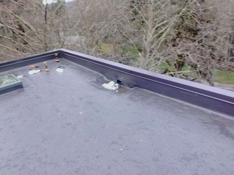 Finished Roof Draining