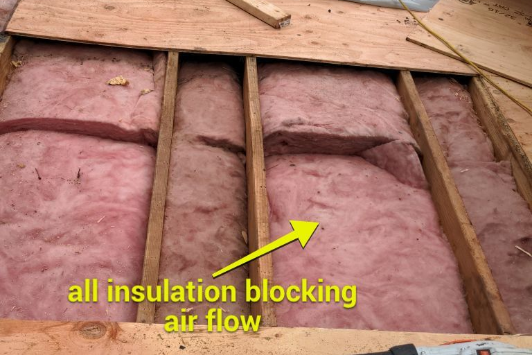 Insulation Blocking Airflow.