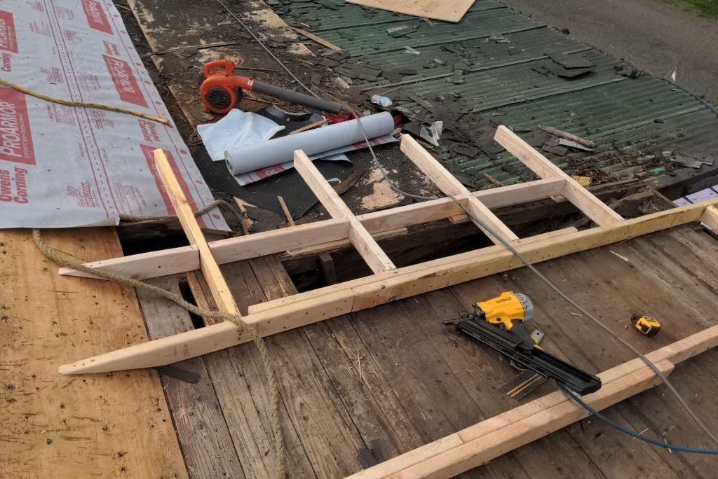 New Roof Frame In Progress