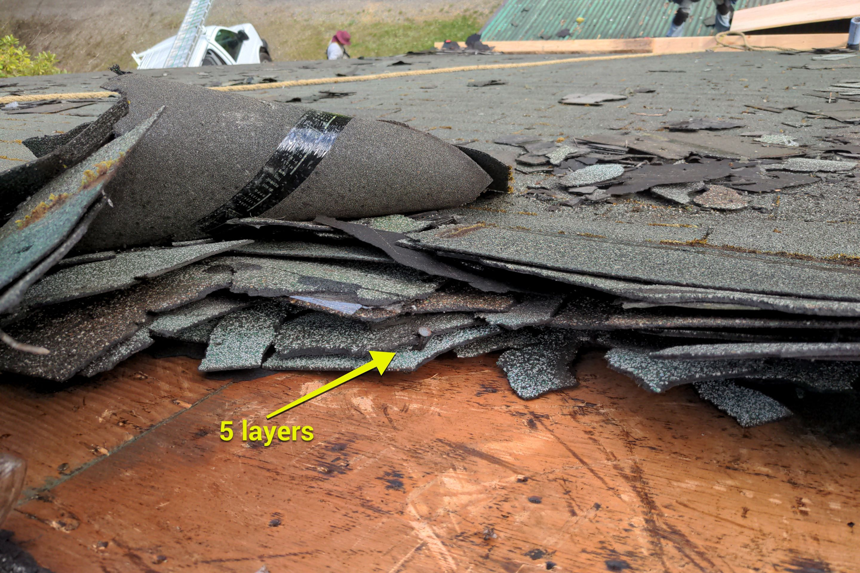 Removing 5 Layers Of Roof