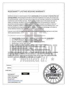 Roofsmart Lifetime Warranty