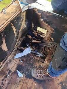 Damage From Leaking Scupper