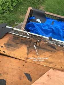 Gutter Guard Backflow Damage
