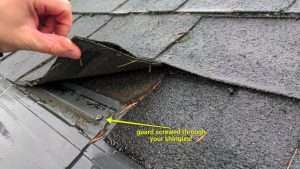 Gutter Guard Screwed Through Shingle