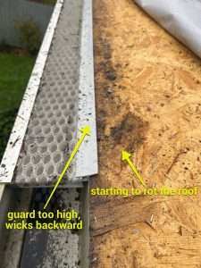 Gutter Guard Too High And Causing Damage