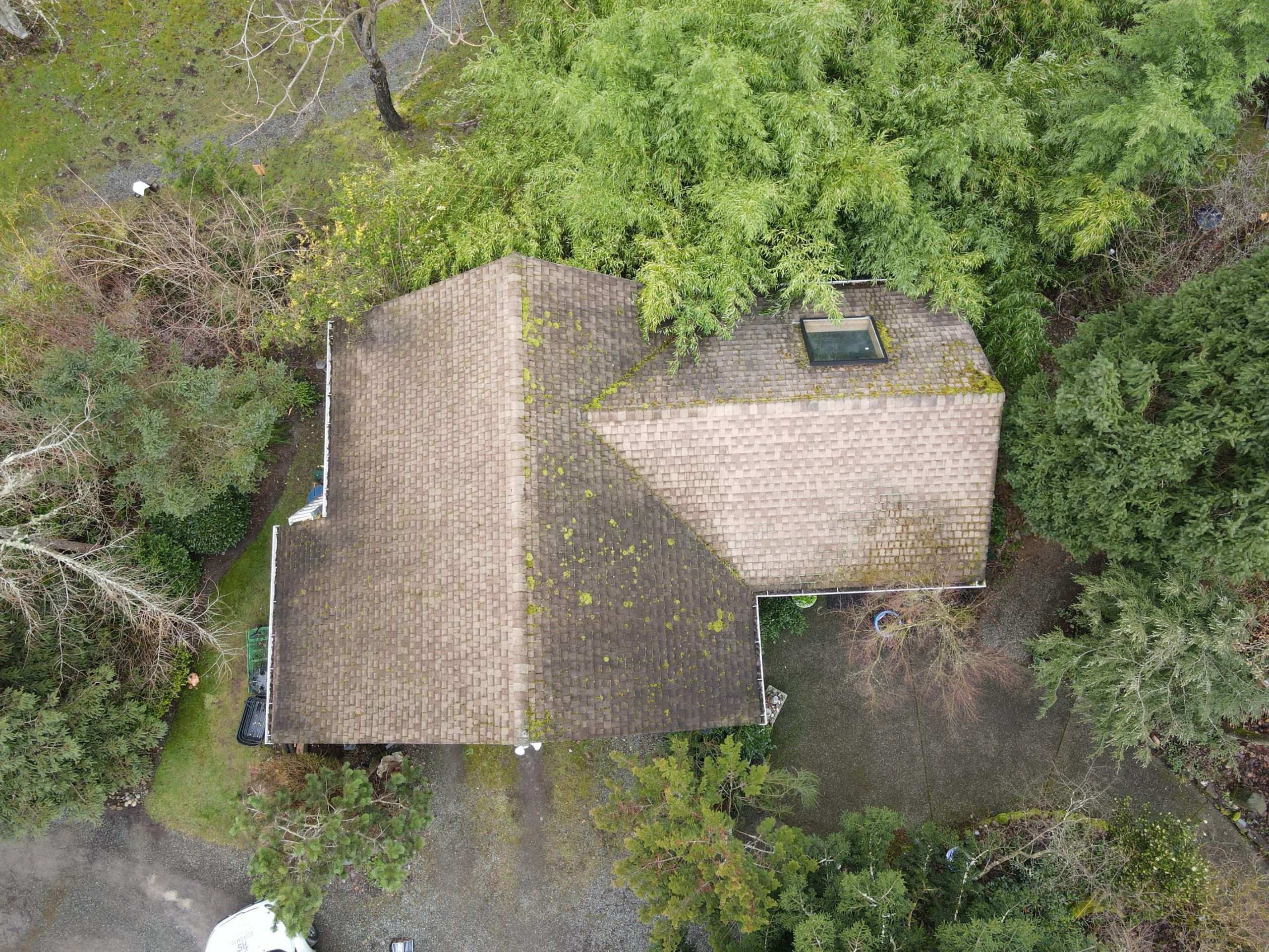 Arial view of roof in Washington state