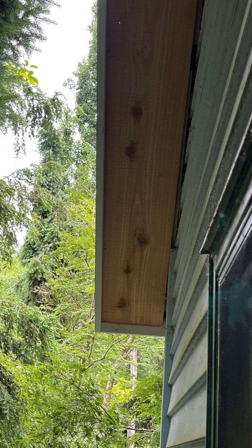 Roof overhang construction on roof replacement
