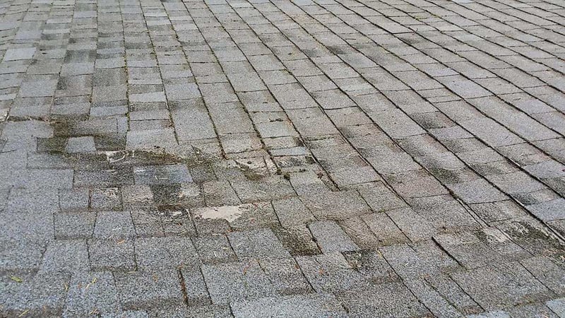 Low slope asphalt shingles