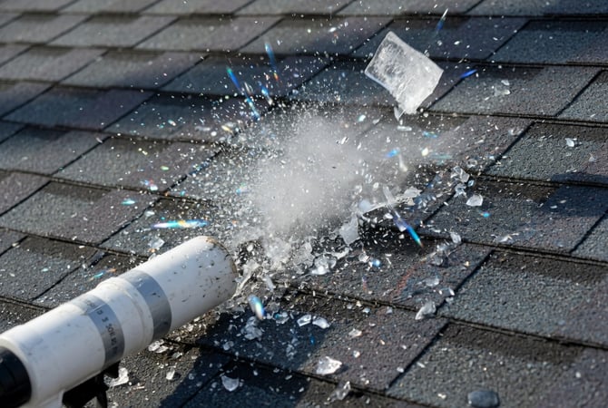 hail cannon rubber roof