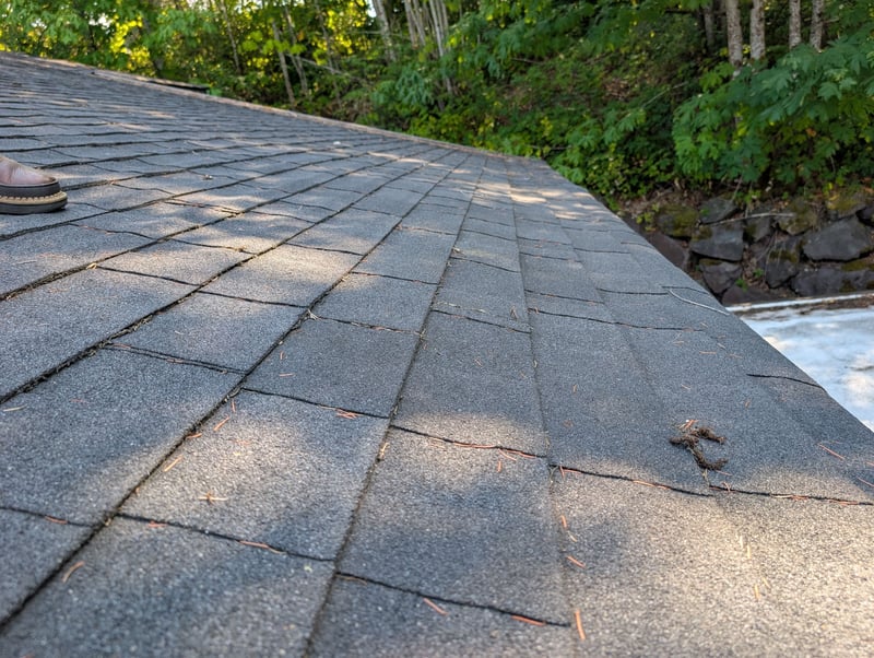 roasted shingles from no ventilation
