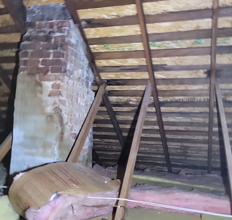 minimal roof support causing sagging