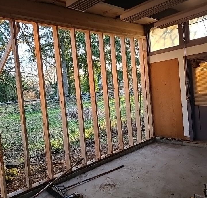 new wall framing