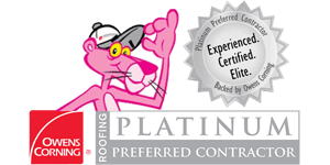 Owens Corning Platinum Preferred contractor badge