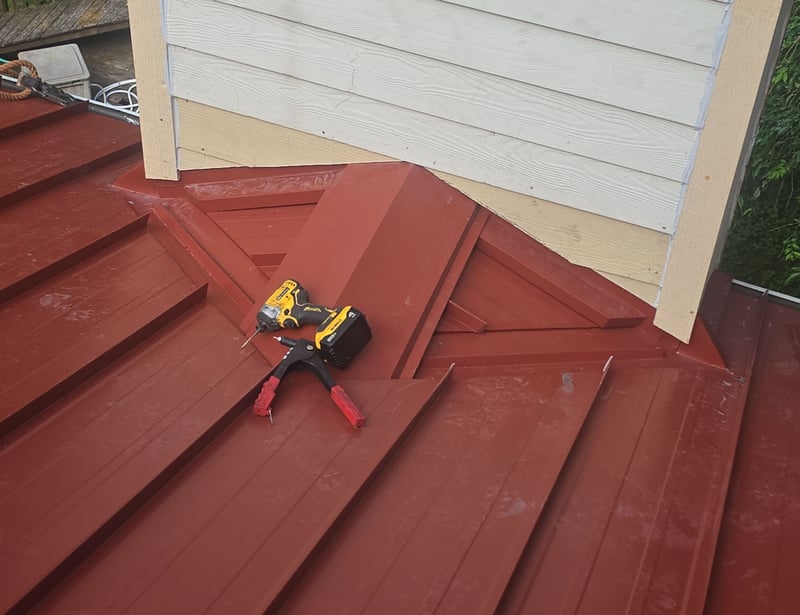 chimney cricket metal roof