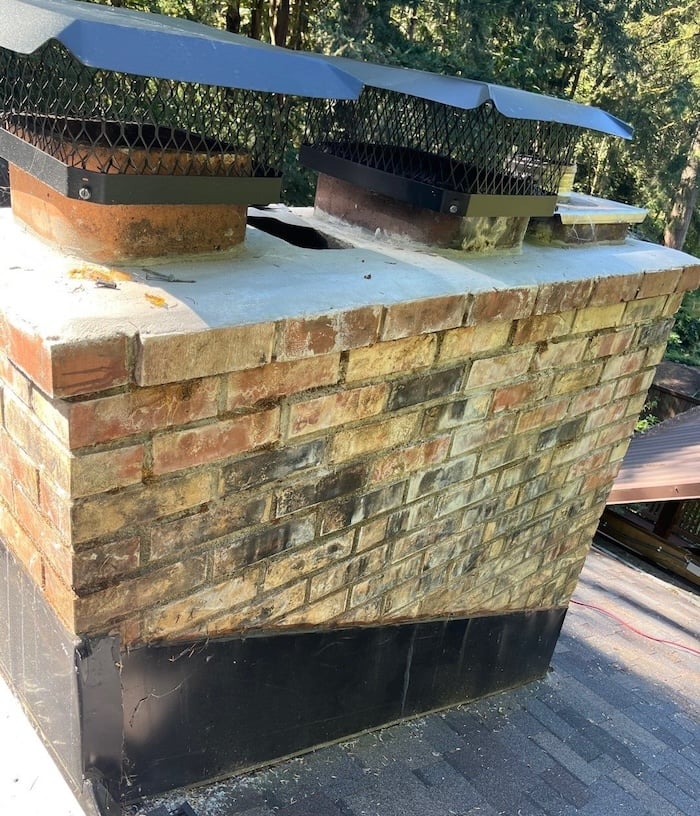 leaky brick chimney