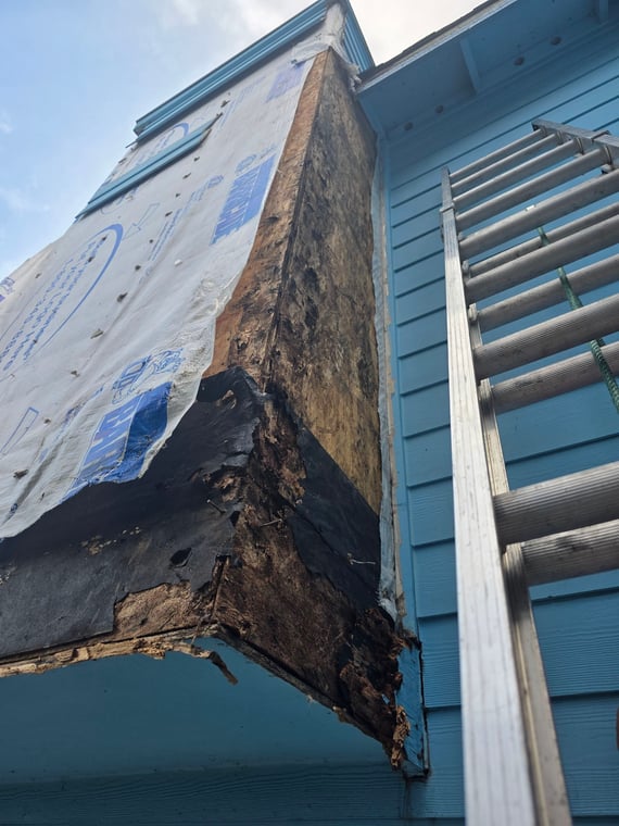 rotting chimney chase inside