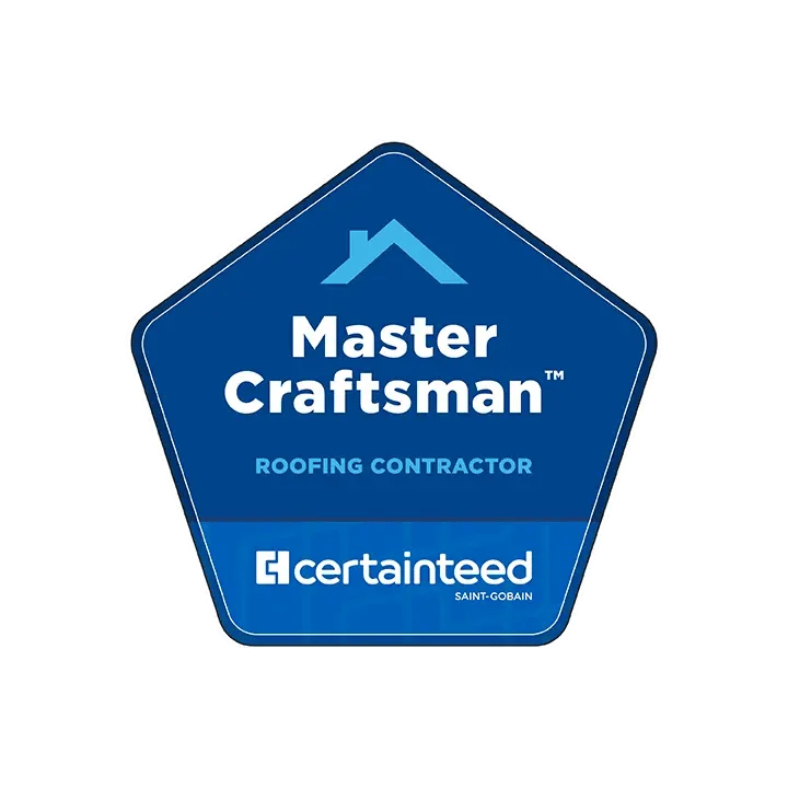 CertainTeed Master Craftsman roofing contractor badge