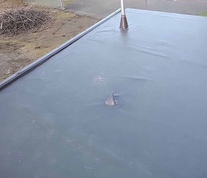 pvc installed on flat roof