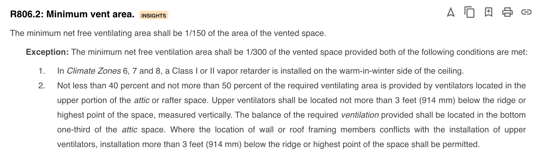 IRC Ventilation Code Requirements Screenshot