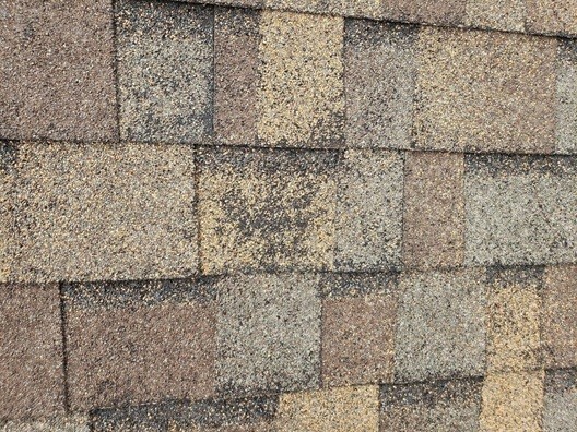 Shingle granule wear and tear