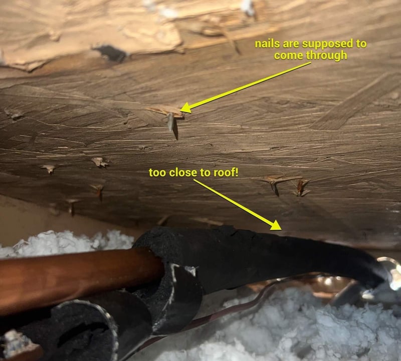 ac line too close to the roof