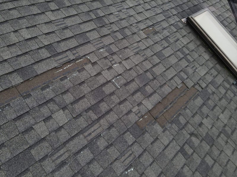 missing shingles