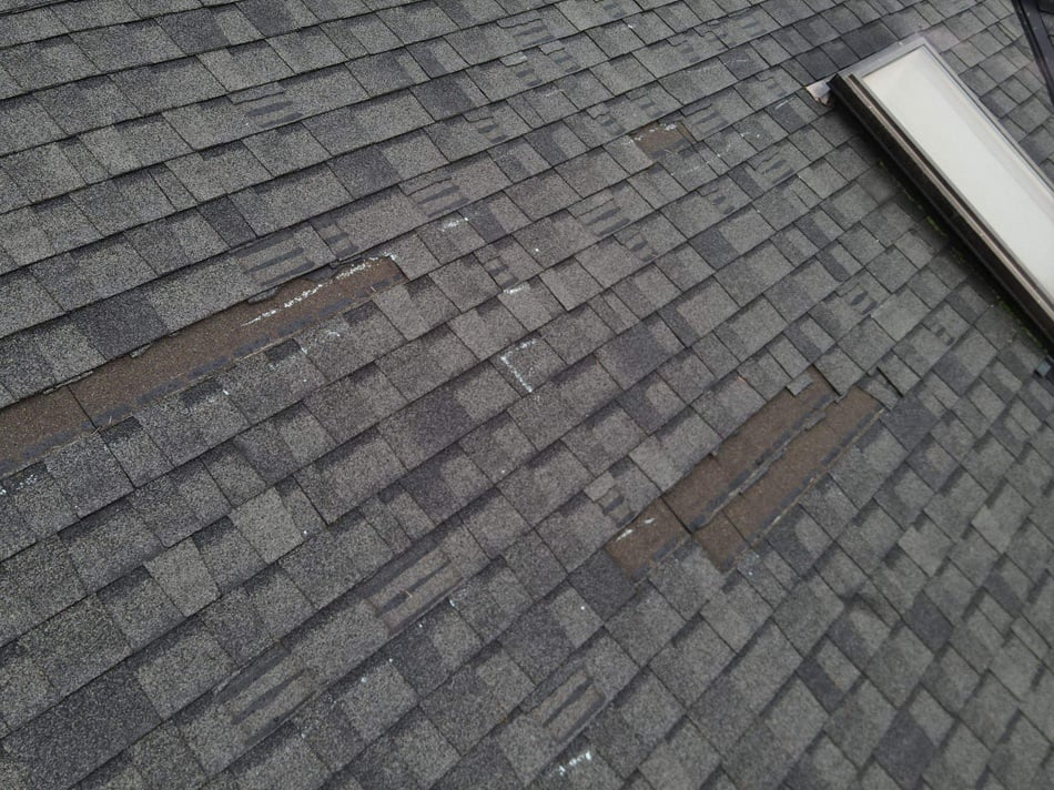 missing shingles