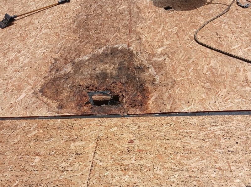 roof leak at vent