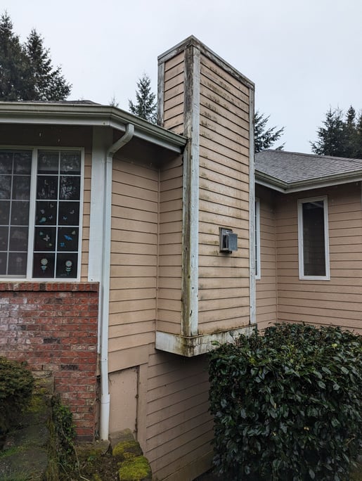 rotting pine trim