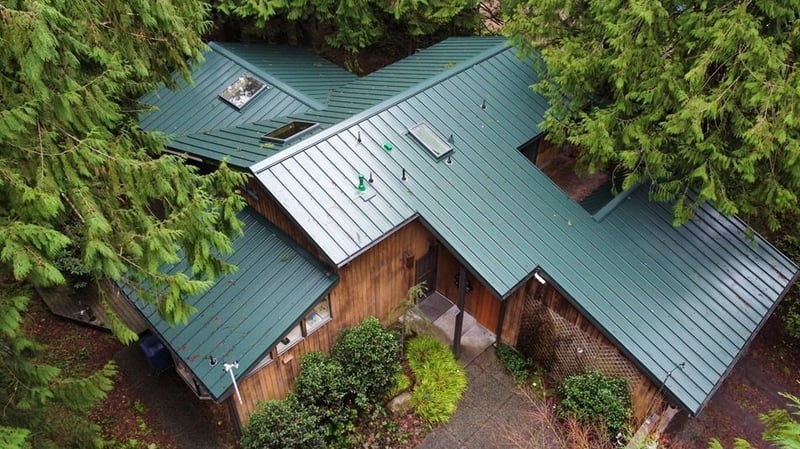 metal roof forest green 