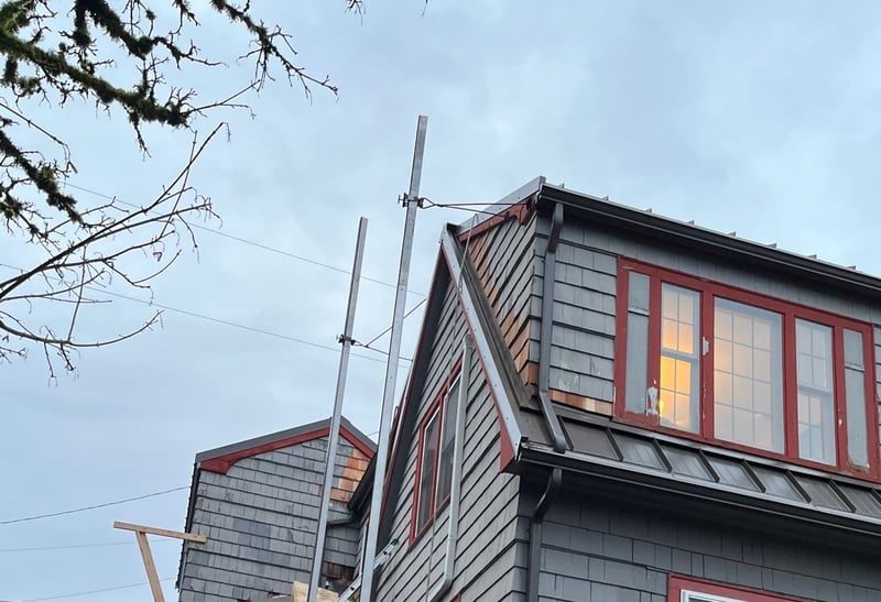 roof sections that were hard to access