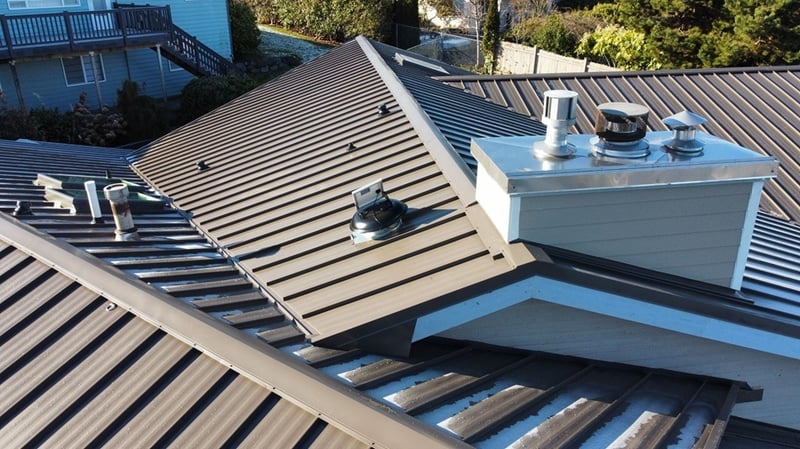 standing seam brown