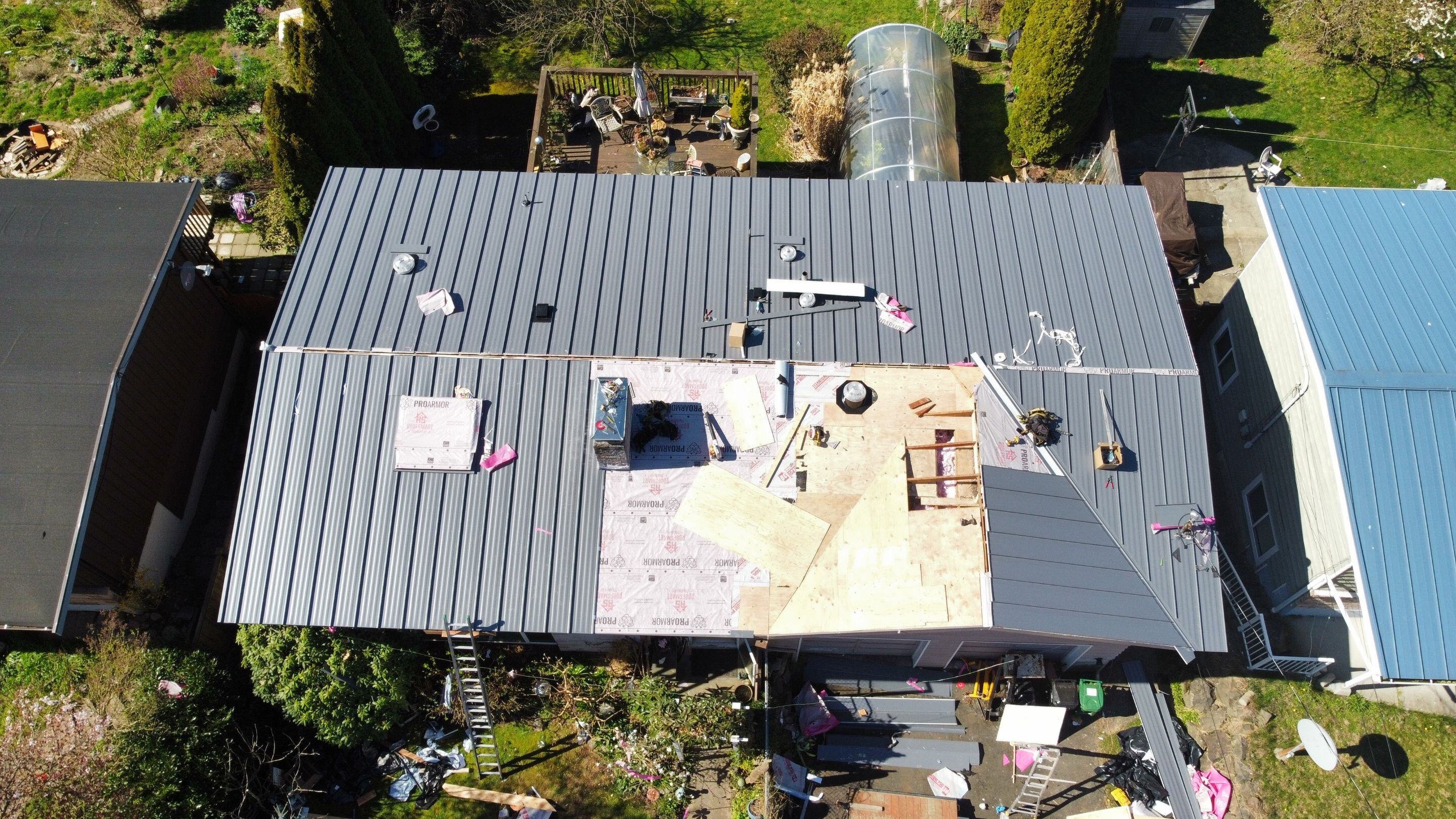metal roof work