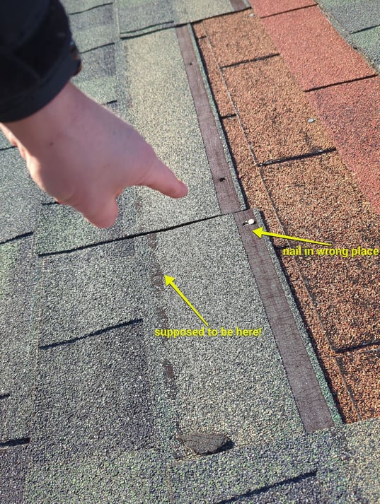 Incorrect Nailing Pattern 