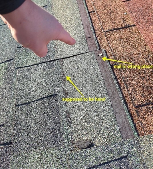 Incorrect Nailing Pattern 