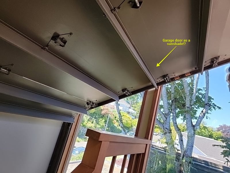 Seattle Rooftop Deck Garage Door Sunshade