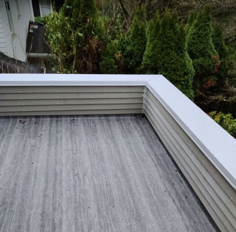 duradek on unfinished rooftop deck