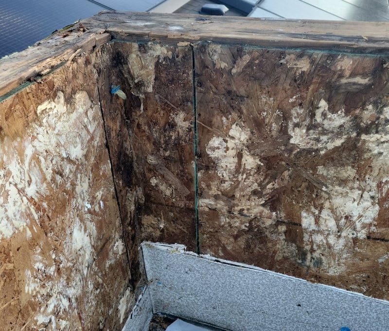rooftop deck wall leak