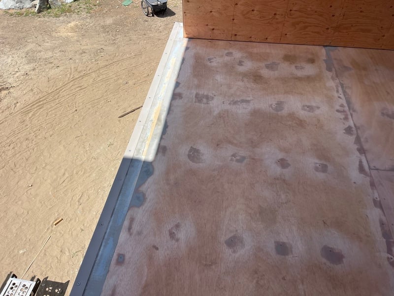 sanded plywood- duradek prep