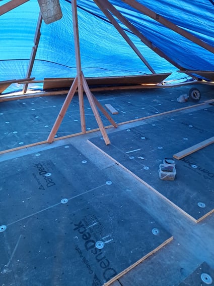tent over rooftop deck