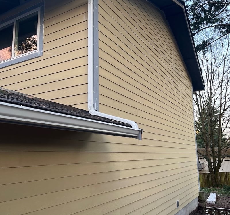 new siding on side of house
