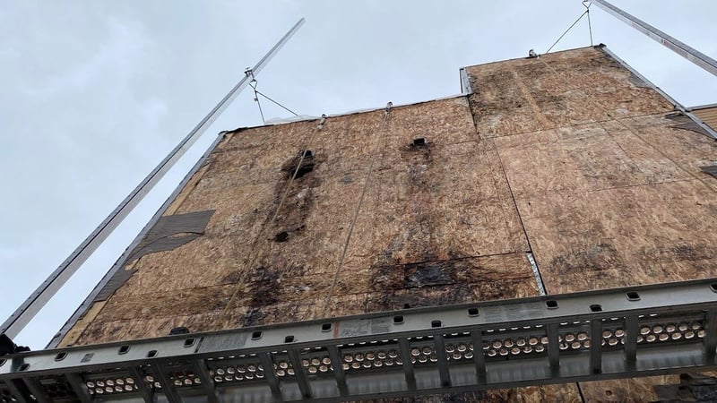 rotting wood entire wall