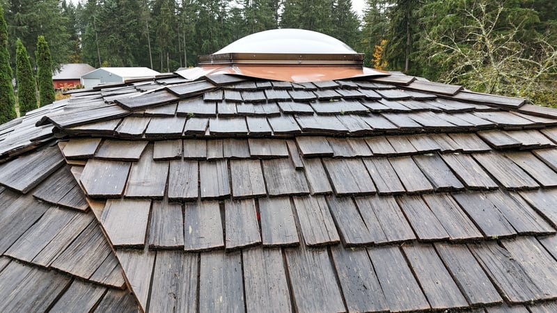 geodesic dome top view of changing slope