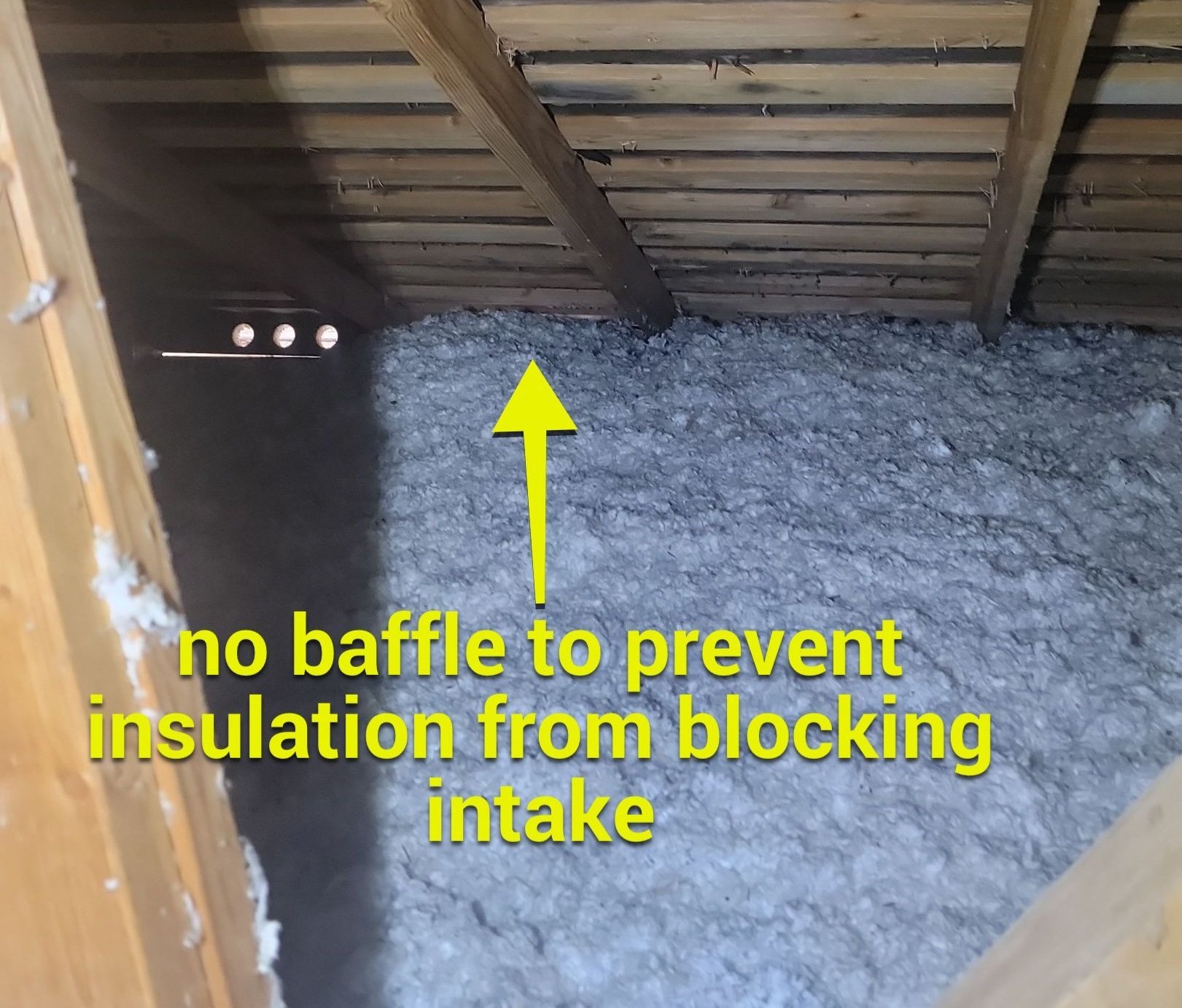 blocked attic intake